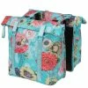 Double Sacoche Vélo Porte-bagage Arrière Bleue Bloom Field Basil