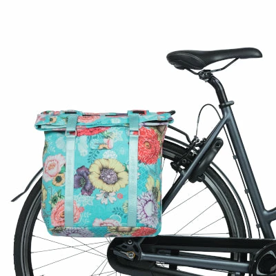 Double Sacoche Vélo Porte-bagage Arrière Bleue Bloom Field Basil 7 Double Sacoche Vélo Porte-bagage Arrière Bleue Bloom Field Basil – Image 5
