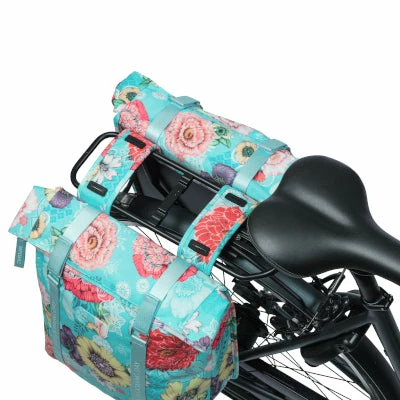 Double Sacoche Vélo Porte-bagage Arrière Bleue Bloom Field Basil 8 Double Sacoche Vélo Porte-bagage Arrière Bleue Bloom Field Basil – Image 6