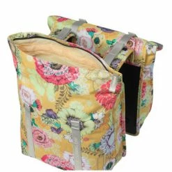 Double Sacoche Vélo Porte-bagage Arrière Jaune Bloom Field Basil -Apidura Soldes double sacoche velo porte bagage arriere jaune bloom field basil full 4