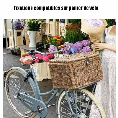 Fixations Pour Caisse Et Panier De Vélo En Osier Rotin - Basil 6 Fixations Pour Caisse Et Panier De Vélo En Osier Rotin - Basil – Image 4