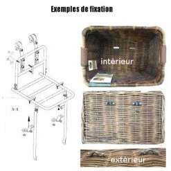 Fixations Pour Caisse Et Panier De Vélo En Osier Rotin - Basil 13 Fixations Pour Caisse Et Panier De Vélo En Osier Rotin - Basil -Apidura Soldes fixations pour caisse et panier de velo en osier rotin basil full 6