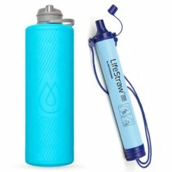 Pack Gourde Flux Hydrapak + Paille Filtrante Lifestraw