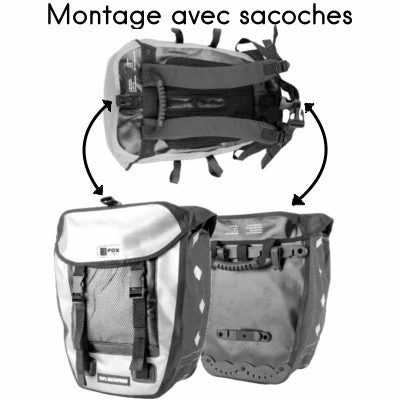 Fox Line Sac à Dos étanche Noir Pour Cyclistes 6 Fox Line Sac à Dos étanche Noir Pour Cyclistes – Image 4
