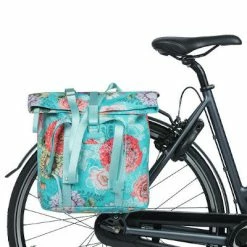 Sacoche Vélo Arrière Shopper Basil Bloom Field Bleu Ciel 20L -Apidura Soldes sacoche velo arriere shopper basil bloom field bleu ciel 20l full 4