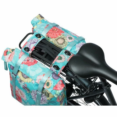 Sacoche Vélo Double Porte-bagage Amovible MIK Bleu Bloom Basil 8 Sacoche Vélo Double Porte-bagage Amovible MIK Bleu Bloom Basil – Image 6